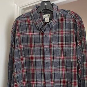 LL Bean Plaid Cotton Flannel XL